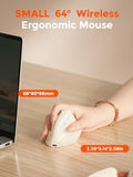 Ergonomic Vertical Wireless Mouse For Small Hands,2.4Ghz / Bt Optical Vertical Mice With Ergo Design For Comfort And Reduced Wrist Strain,3 Multi-Device Connectivity For Computer/Pc/Laptop