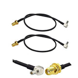 Ts9 To Sma Female External Antenna Adapter 12'' Cable Pigtail For Usb Modems, Hotspots & Routers - Pack Of 2