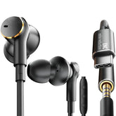 Premium Wired Ear bud with ENC Noise Reduction-Rich Deep Bass Dual-Driver In-Ear Eerphones,Call Noise Cancellation Earbuds USB C,Noise-Isolating