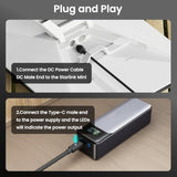 For Starlink Cable 6.56Ft For Starlink Mini Usb C Cable With Indicator Led Light Work With 60W+ Power Bank Waterproof For Starlink Mini Accessories(6.5Ft/2M)