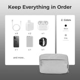 Electronic Organizer, Cable Organizer Bag, Cord Travel Organizer For Cables, Chargers, Phones, Usb Cords, Sd Cards (Gray)