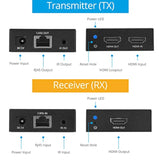 4K Hdmi Extender Balun Over Cat6/7 – 164Ft @4K, 230Ft @1080P, 4K @60Hz Yuv 4:4