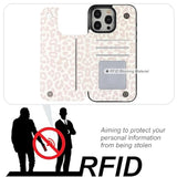 For Iphone 15 Pro Max Case Wallet With Card Holder, White Leopard Cheetah Pattern Back Flip Folio Pu Leather Kickstand Card Slots Case For Women Girls, Double Magnetic Clasp Cover 6.7"
