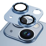 For Iphone 14 & Iphone 14 Plus Camera Lens Protector, Anti Scrach Hd Tempered Glass Camera Screen Protector Cover,Aluminum Alloy Whole Lens Film -Blue