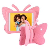 Kids Ipad 6Th Generation Case, Ipad 5Th Generation Case, Ipad Air 2 Case For Kids,Cute Butterfly Shockproof Eva Foam Super Protection Stand Cover For 9.7" Ipad Air/Air 2 Ipad 2017/2018 - Pink