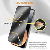For Iphone 15 Pro 6.1" Matte Privacy Screen Protector With Camera Lens Protector Full Coverage Anti-Glare Anti-Spy Tempered Glass Film Anti-Fingerprint Easy Installation