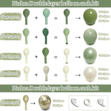 88pcs Green & White Balloon Garland Kit for Baby Shower, Birthday and Wild One Party