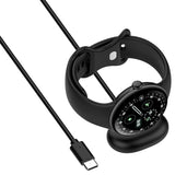 Charger Cable for Google Pixel Watch 4, Magnetic Side USB Charging Dock Stand for Google Pixel Watch 4 41mm/45mm Smartwatch (Black)