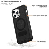 Rokform - iPhone 15 Pro Max Case, Rugged Series, Magnetic 15 Pro Max Cover with RokLock Twist Lock, Drop Tested Armor (Black)