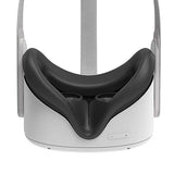 Face Cushion Pad Replacement Compatible with Oculus Quest 2, Silicone Cover, Sweatproof Washable Lightproof Anti-Leakage VR Face Plate Mask