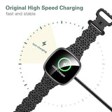 Replacement Charger Cable For Fitbit Versa 4/Sense 2/Versa 3/Sense Smartwatch (2 Pack/3.3Ft)