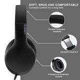 X6 Over-Ear Headphones, Foldable, Stereo Bass, Wired, 1.45M Cable, Black