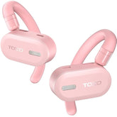 O2 True Open Ear Wireless Headphones Lightweight With Multi-Angle Adjustment, Bluetooth 5.3 Earbuds With Dual-Axis Design For Long-Lasting Comfort, Crystal-Clear Calls For Driving, Pink