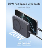 UGREEN Magnetic Power Bank Qi2 Certified 15W Fast Charging Wireless Battery Pack Slim 10000mAh Magsafe Portable Charger with 20W USB-C for iPhone 16/15/14/13/12 Series Black