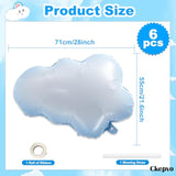 Cloud Balloons 6Pcs White Cloud Foil Balloons Cloud Party Decorations,Cloud Balloon For Birthday Party Decorations Supplies Themed Party Birthday Baby Shower,Clouds Decorations