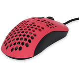 Hati Htm/Ht-M Medium 56G Ultra Lightweight Honeycomb Wired Gaming Mouse, Pixart 3389 Sensor 16000 Dpi, 6 Programmable Buttons, Low Latency, For Pc/Mac (Faze Red)