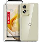 For Motorola Moto G-Stylus-5G-2024 Case: Military-Grade Shockproof Phone Cover With Tempered Glass Screen Protector, Anti-Scratch & Reinforced Bumpers - Crystal Clear