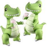 2 Pack Self Standing 4D Alligator Crocodile Balloons Foil Inflatable Balloons For Birthday Jungle Safari Theme Party Baby Shower Decorations
