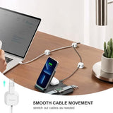 12 Pack Magnetic Cable Clip Organizer Cord Holder, Adhesive Cable Management, Wire Phone Usb Charger Cable Holder Keeper Organizer For Car, Office Home Desktop, Wall, Night Table
