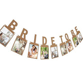 Brown "Bride To Be" Photo Banner Bunting for Wedding and Bridal Shower Decor