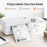 Bluetooth Thermal Shipping Label Printer 4X6 Wireless Direct Thermal Label Machine Small Business High Speed Portable Maker Compatible With Android, Ios & Windows For Ebay Shopify Usps