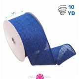 Burlap Ribbon, 2.5" X 10 Yd, Royal Blue