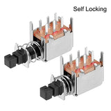 Push Button Switch, Dpdt 6 Pin 1 Position Self-Locking Black 20Pcs