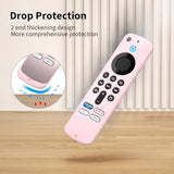 Silicone Cover Compatible with Fire TV Stick 4k Plus/Select, Fire TV Stick HD Remote PA38CA Protective Cover Case with Lanyard (Pink)