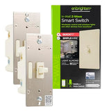 Almond Z-Wave Plus Smart Light Switch With Quickfit And Simplewire, 3-Way Ready, Compatible With Alexa, Google Assistant, Zwave Hub Required, Repeater/Range Extender, Toggle, 24 Pack, 82686