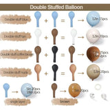 Neutral Brown & Blue Balloon Garland Arch Kit for Baby Shower, Birthday, or Gender Reveal