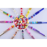 120PCS 14mm Large Hole Murano Glass Beads for Jewelry, Pens & Crafts (Multicolor)