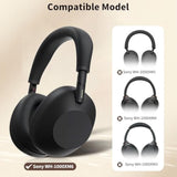 For Sony Wh-1000Xm6 Case Cover, 3 Sets Silicone Sweat Cover, Eeadphones Protective Case For Sony Wh-1000Xm6 Earpad/Ear/Headband Covers Protector, Washable Sweatproof(Black)