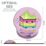 Dumpster On Fire Mouse Pad With Wrist Rest, Funny Cute Ergonomic Mouse Pads For Desk Wrist Support, Mousepad For Wireless Mouse Gaming Work Home Desk Accessories Office Supplies Decor Women