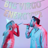 Big Virgo Energy Banner, Iridescent Foil Banner For Virgo Aug/Sept Birthday Party Decor,Virgo Season Decor, Astrology Party Supplies