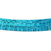 10 Feet By 15 Inch Turquoise Foil Fringe Garland, Shiny Metallic Tinsel Banner Ideal For Parade Floats, Bridal Shower, Wedding, Birthday, Christmas - Wall Ceiling Hanging Fringe Drapes