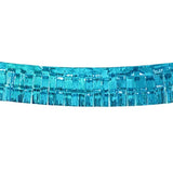 10 Feet By 15 Inch Turquoise Foil Fringe Garland, Shiny Metallic Tinsel Banner Ideal For Parade Floats, Bridal Shower, Wedding, Birthday, Christmas - Wall Ceiling Hanging Fringe Drapes