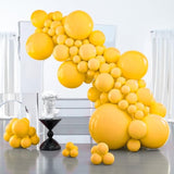 127pcs Mustard Yellow & Orange Balloon Arch Kit – Fall Decor for Parties, Birthdays and Event