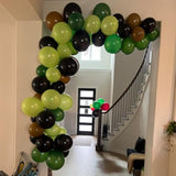 Green Brown Balloons, 60 Pcs 12 Inch Dark Green Black Confetti Balloons For Boys Men Kids Video Game Theme Jungle Safari Baby Shower Woodland Hunting Graduation Camo Birthday Army Party Decorations