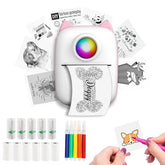 Sticker Printer, Inkless Portable Maker Machine With 11 Rolls Paper, Mini Pocket Thermal Bluetooth Printer With Multiple Templates For Study Notes, Photo, Diy, Gifts For Girls Kids