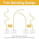 Gold Balloon Arch Stand Kit, 9.3Ft & 6Ft Free Bending Soft Balloon Flower Backdrop Stands Set With Water Base For Birthday Party Decorations Baby Shower Wedding Graduation Balloons Decor