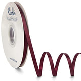 Burgundy Satin Ribbon,Double Faced Satin 1/4 Inch X Continuous 50 Yard