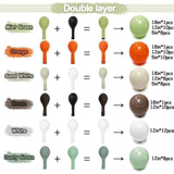 Green Orange Brown Balloon Arch Kit for Baby Shower Birthday Fall Party Decor