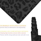 Black Leopard Print Mouse Pad,Large Gaming Desk Pad With Stitched Edges, Extended Computer Mouse Pad Water-Resistant Writing Pads With Non-Slip Rubber Base 31.5 X 11.8 In,With Coasters