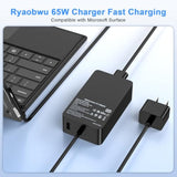 65W Surface Pro Charger Compatible With Surface Pro 9 8 3 7 6 5 4 X Microsoft