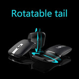 Bluetooth Wireless Mouse For Laptop, Foldable Arc 180° Rotating Silent Click Portable Curved Computer Mice For Home, Office, Travel(Black)