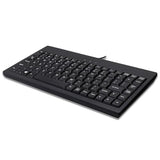 Akb-110B Mini Keyboard - Compact 87-Key Membrane Keyboard With Led Indicators And Space-Saving Design - Usb/Ps2 Connection - Compatible With Windows Os (Black)