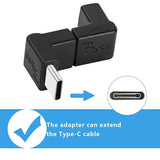 90 Degree Usb-C Male To Female Adapter,Up&Down Angle Usb 3.1 Type C Gen 2 (10G