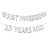 25th Wedding Anniversary Party Banner Decorations