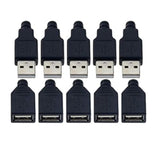 10 Pack Usb Plug Replacement 4 Pin Type A Female Male Socket Connector Solder