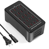 20-Port 100 W(20 A) Multiple Usb Charger Station? Multiport Usb Charging Station With Intelligent Detection, Compatible With Smartphones, Tablets, And More Devices